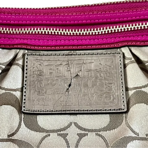 Hostess Pick Coach Signature Crossbody Bag - Pink and Brown - Picture 6 of 9